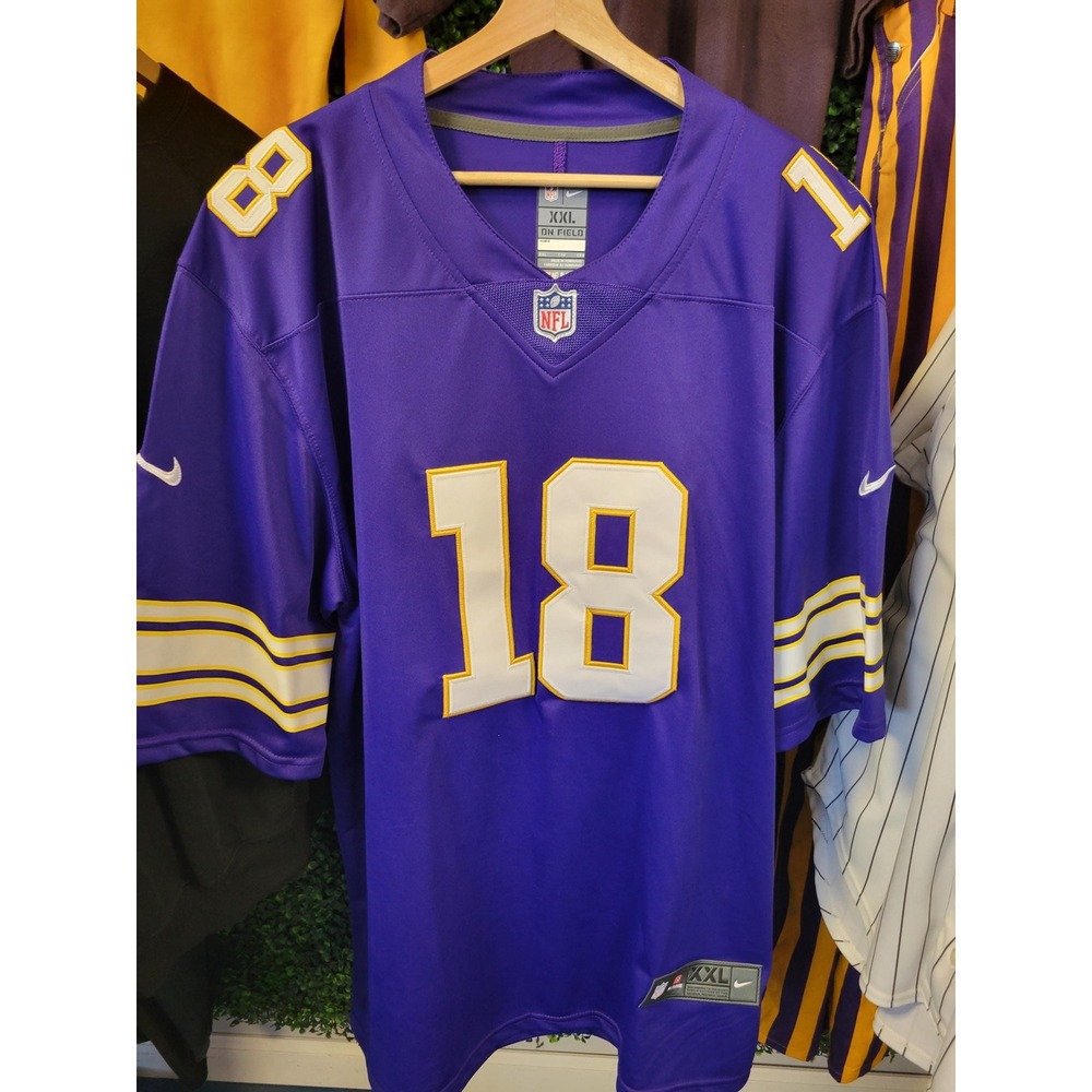 vtg JUSTIN JEFFERSON VIKING 2xl // Purple on field jersey minnesota Nike